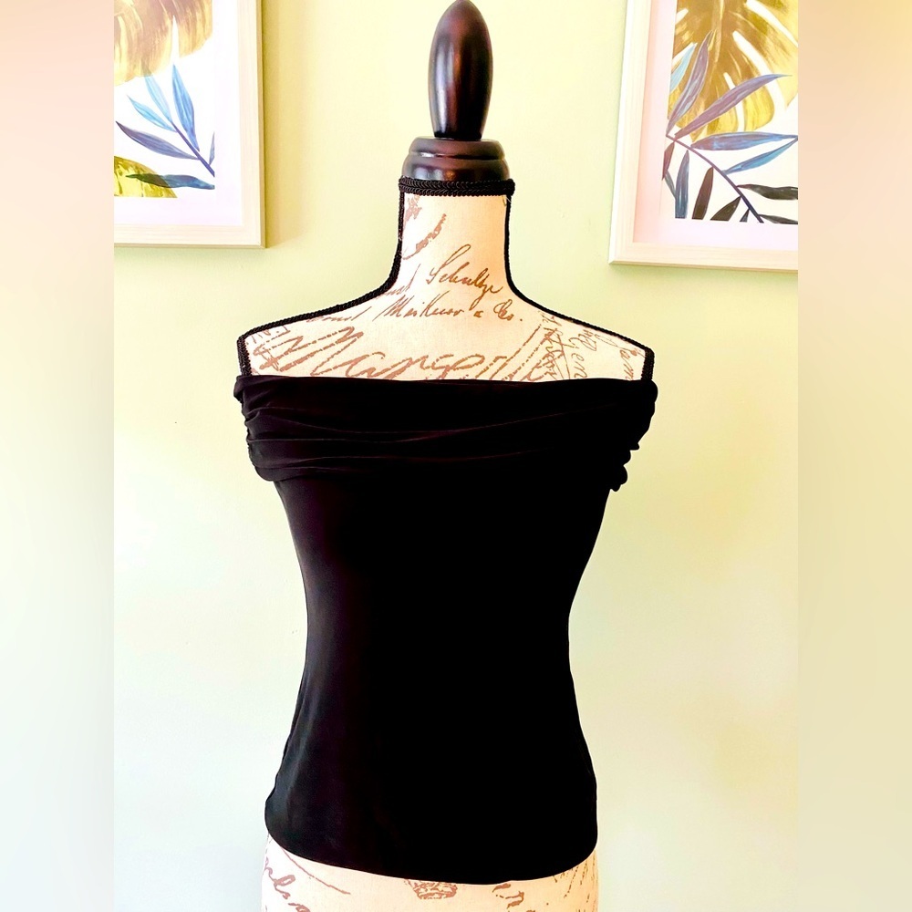 White House Black Market Fitted Off-the-Shoulder Blouse Size XSP